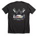 Front Pocket & Back Design Unisex Adult &Youth, a Dark Grey Heather Premium Unisex Tee (back-view)