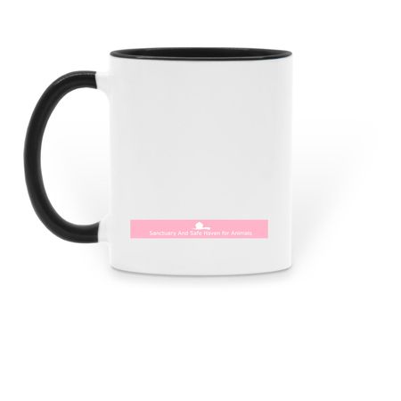 Poa Marie, a Black Two-Tone Ceramic Mug (back-view)