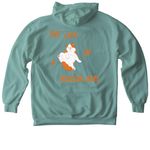 The Life of a Rescue Girl - Cat, a Seafoam Comfort Colors Pullover Hoodie (back-view)