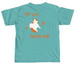 The Life of a Rescue Girl - Cat, a Seafoam Comfort Colors Unisex Tee (back-view)