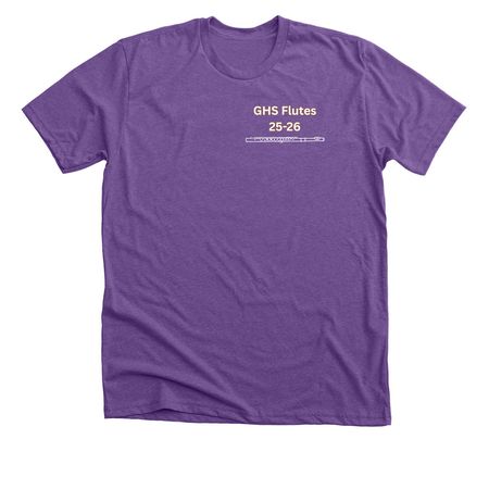 Grissom Flutes 25/26, a Heather Team Purple Premium Unisex Tee (back-view)