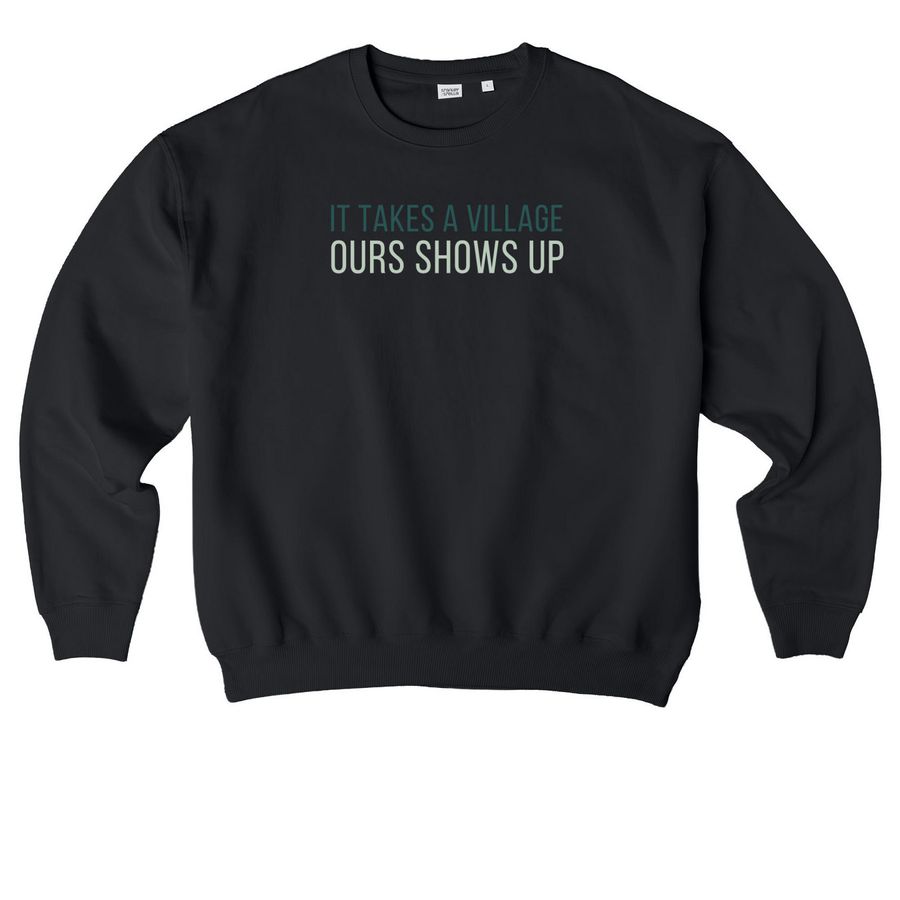 Anniversary Collection | Ours Shows Up, a Black Stanley/Stella Ledger Dry Crewneck Sweatshirt