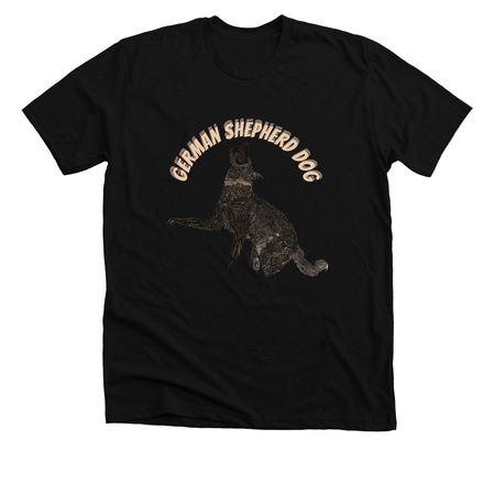 The German Shepherd Dog&nbsp;, a Solid Black Blend Premium Unisex Tee