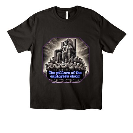 T-shirt&nbsp;The pillars of the hired chair, a Black Unisex Heavyweight Tee