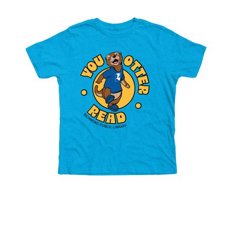 You Otter Read Youth & Adult Gear, a Neon Blue Premium Youth Tee