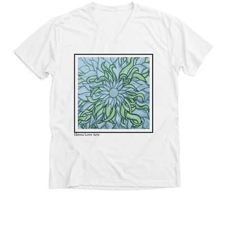 My Flowered Soul Apparel, a Solid White Blend Premium V-Neck Tee