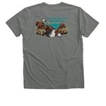 M?lama Hawai?i's Seabirds with Large Logo, a Deep Heather Premium V-Neck Tee (back-view)