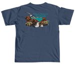 M?lama Hawai?i's Seabirds with Large Logo, a Midnight Comfort Colors Unisex Tee (back-view)