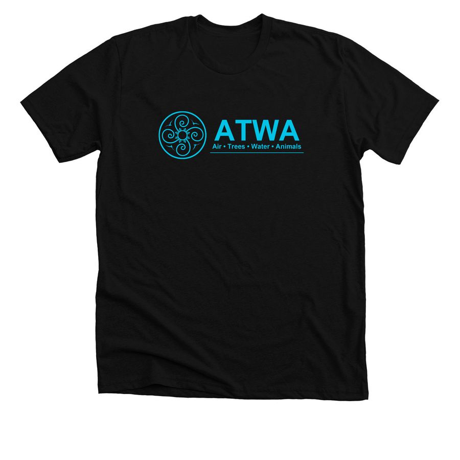Classic Blue on Black, a Solid Black Blend Premium Unisex Tee