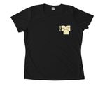 The mind is the body. The body is the mind, a Black Women's Performance Tee (back-view)