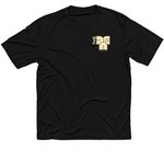 The mind is the body. The body is the mind, a Black Classic Performance Tee (back-view)