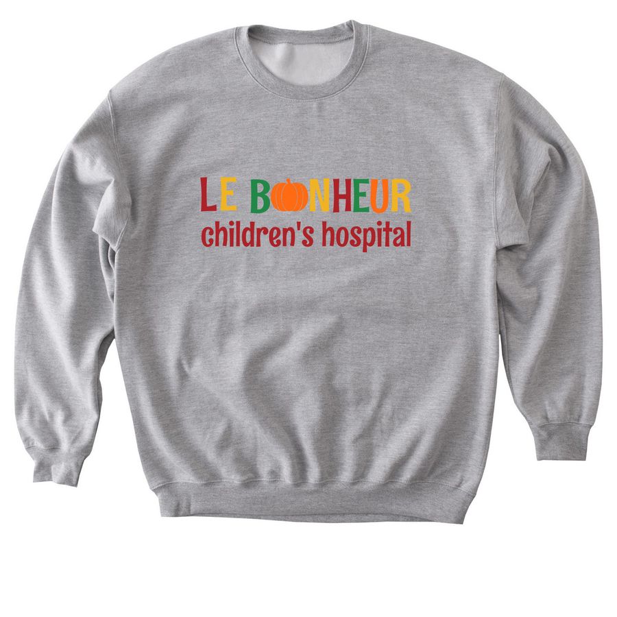 Le Bonheur Pumpkin, a Sport Grey Softstyle Crewneck Sweatshirt