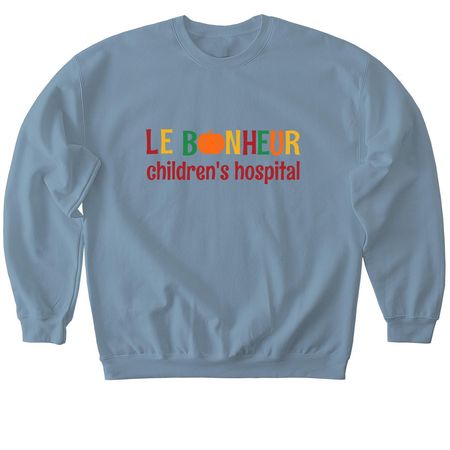 Le Bonheur Pumpkin, a Stone Blue Softstyle Crewneck Sweatshirt