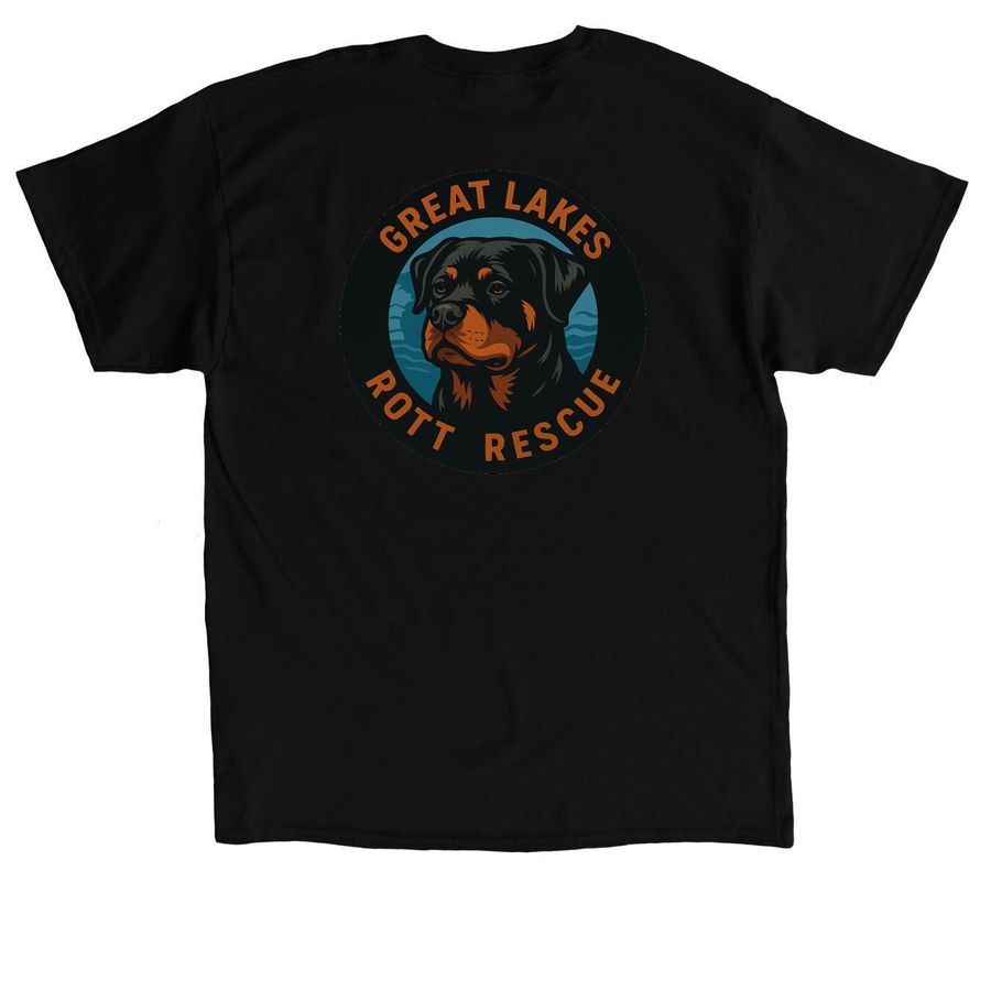 Round Logo, a Black Classic Unisex Tee (back-view)