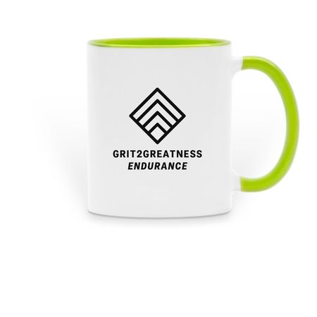Grit2Greatness Endurance, a Green Two-Tone Ceramic Mug