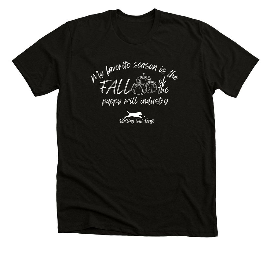 My Favorite Season is... (white design), a Black Heather Premium Unisex Tee
