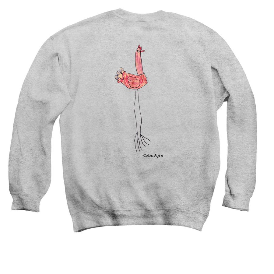 Colbie Crew Neck, a Sport Grey Crewneck Sweatshirt (back-view)