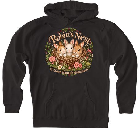 Robin?s nest @ GEH, a Black Heavyweight Pullover Hoodie