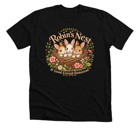Robin?s nest @ GEH, a Solid Black Blend Premium Unisex Tee