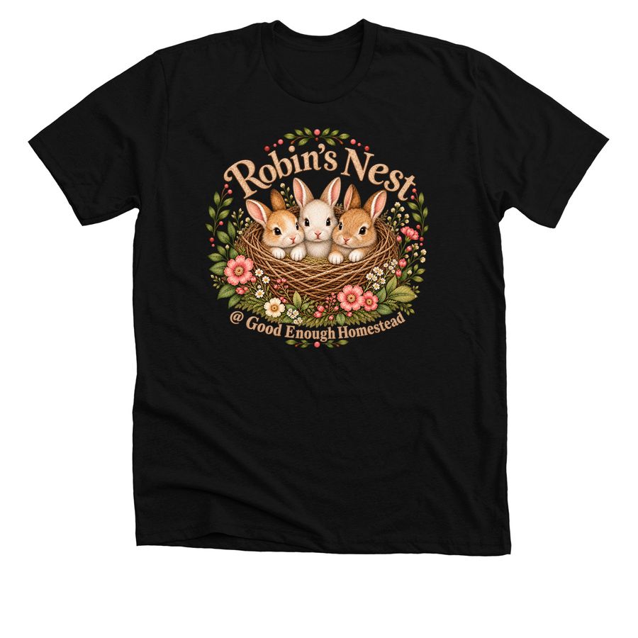 Robin?s nest @ GEH, a Solid Black Blend Premium Unisex Tee