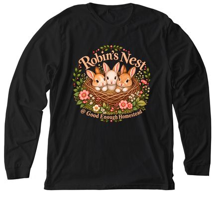 Robin?s nest @ GEH, a Solid Black Blend Premium Long Sleeve Tee