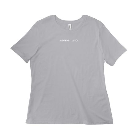Awaken The Light, a Solid Athletic Grey Women?s Relaxed Cotton Tee