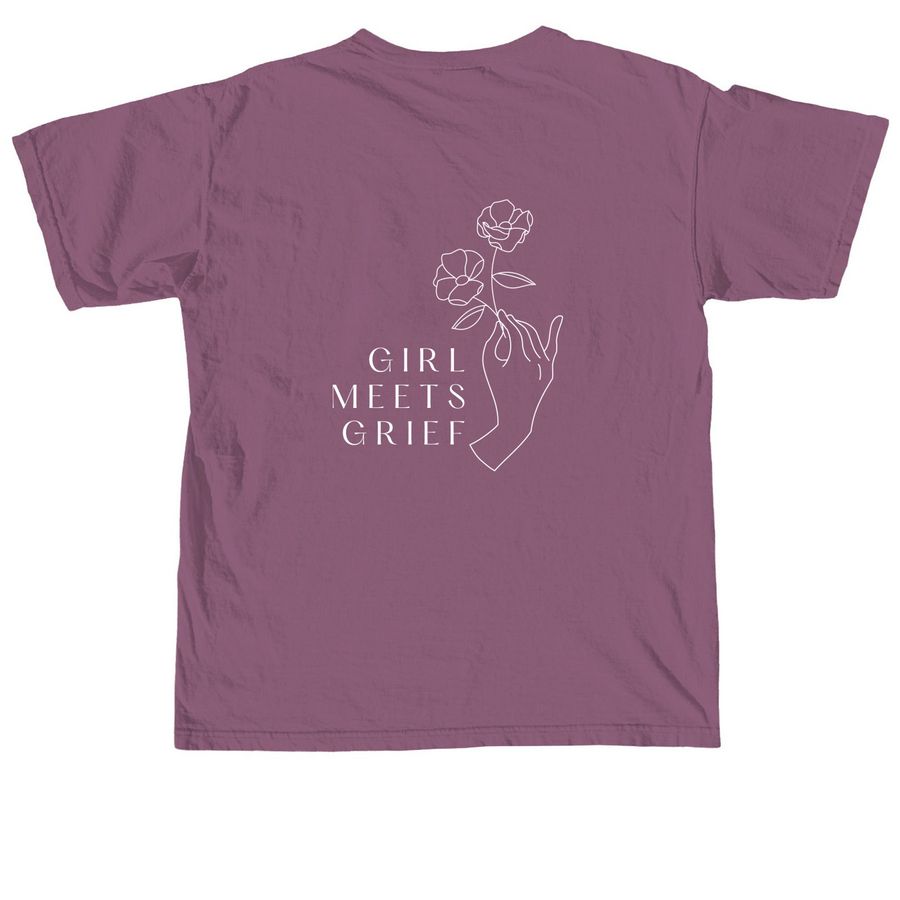 F*** Off Merch, a Berry Comfort Colors Unisex Tee (back-view)