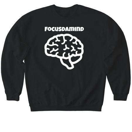Focusdamind, a Black Softstyle Crewneck Sweatshirt