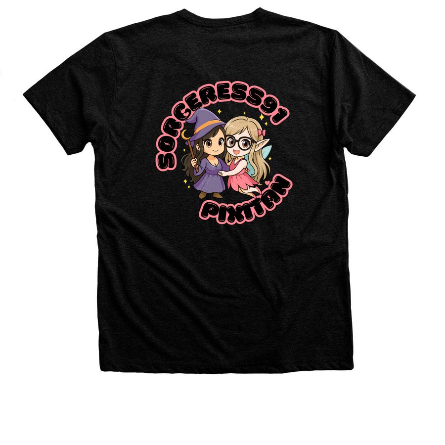 Us <3, a Black Heather Premium Unisex Tee (back-view)