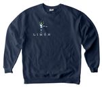 Pro, a True Navy Comfort Colors Crewneck Sweatshirt (back-view)