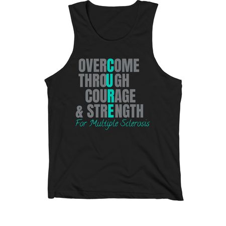 Overcome Through Courage, a Black Premium Cotton Tank