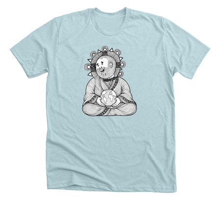 Earth-Holder BuddhaGang Bodhisattva, a Heather Ice Blue Premium Unisex Tee