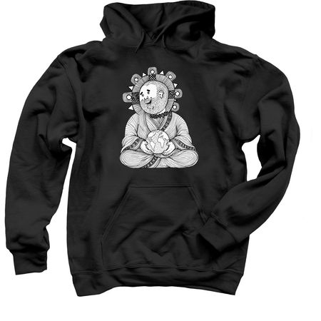 Earth-Holder BuddhaGang Bodhisattva, a Black Pullover Hoodie