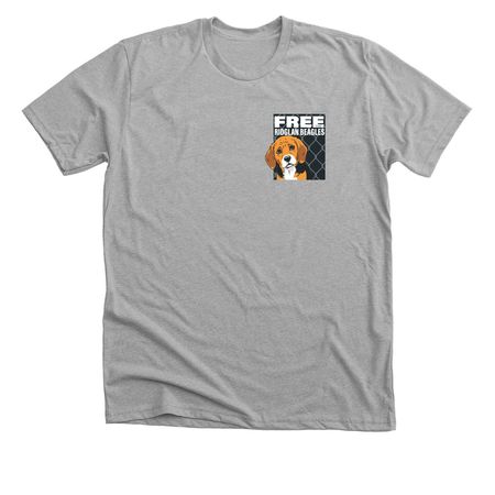FREE THE RIDGLAN BEAGLES, a Athletic Heather Premium Unisex Tee