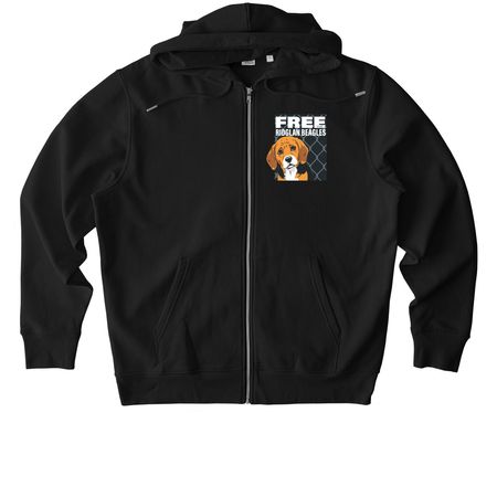 FREE THE RIDGLAN BEAGLES, a Black Stanley/Stella Unisex Cultivator 2.0 Zip Up Pullover Hoodie