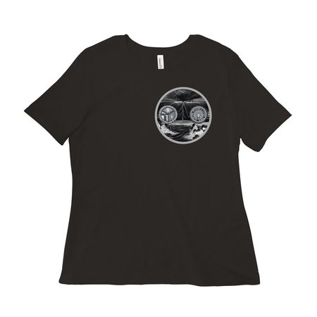 M. SMITH COLOR LOGO, a Black Women?s Relaxed Cotton Tee