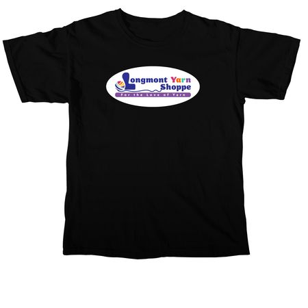 Longmont Yarn Shoppe Apparel, a Black Comfort Colors Unisex Tee