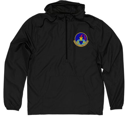 WMB Crest 1/4 Zip Windbreaker, a Black Quarter-Zip Windbreaker