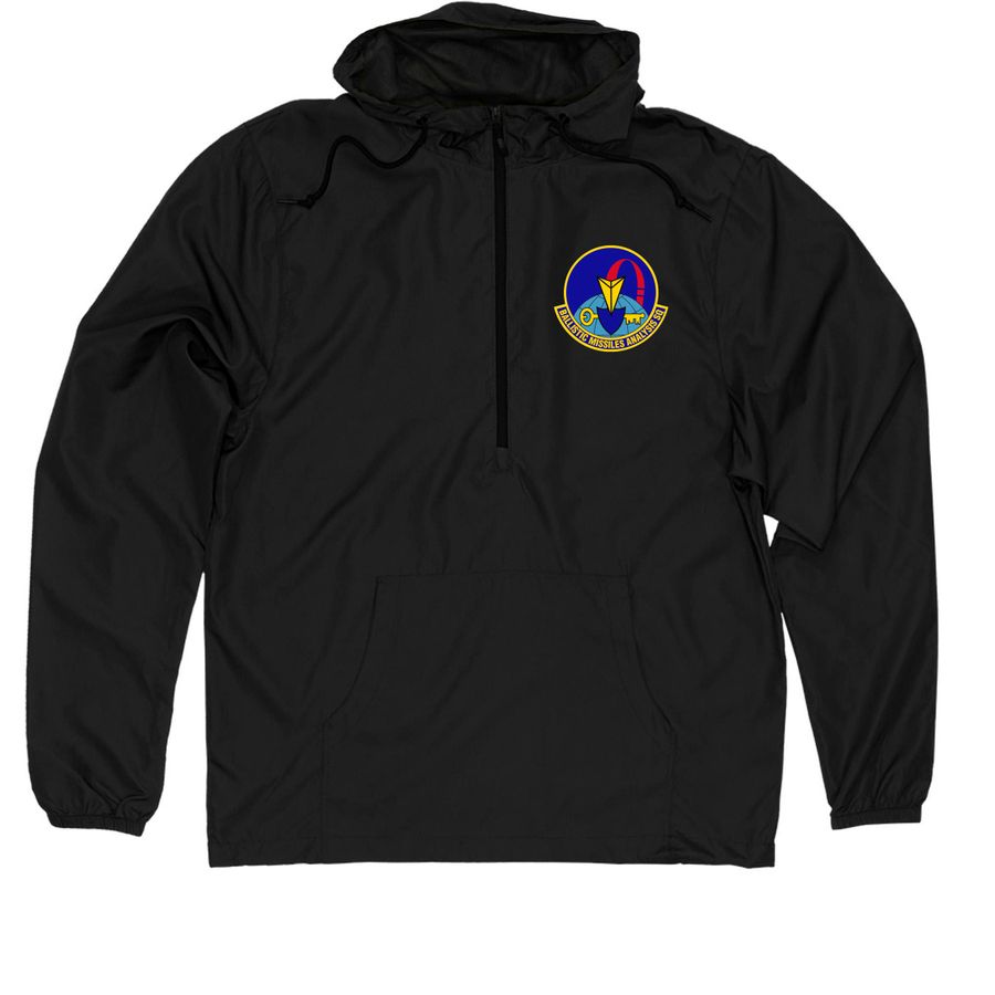 WMB Crest 1/4 Zip Windbreaker, a Black Quarter-Zip Windbreaker