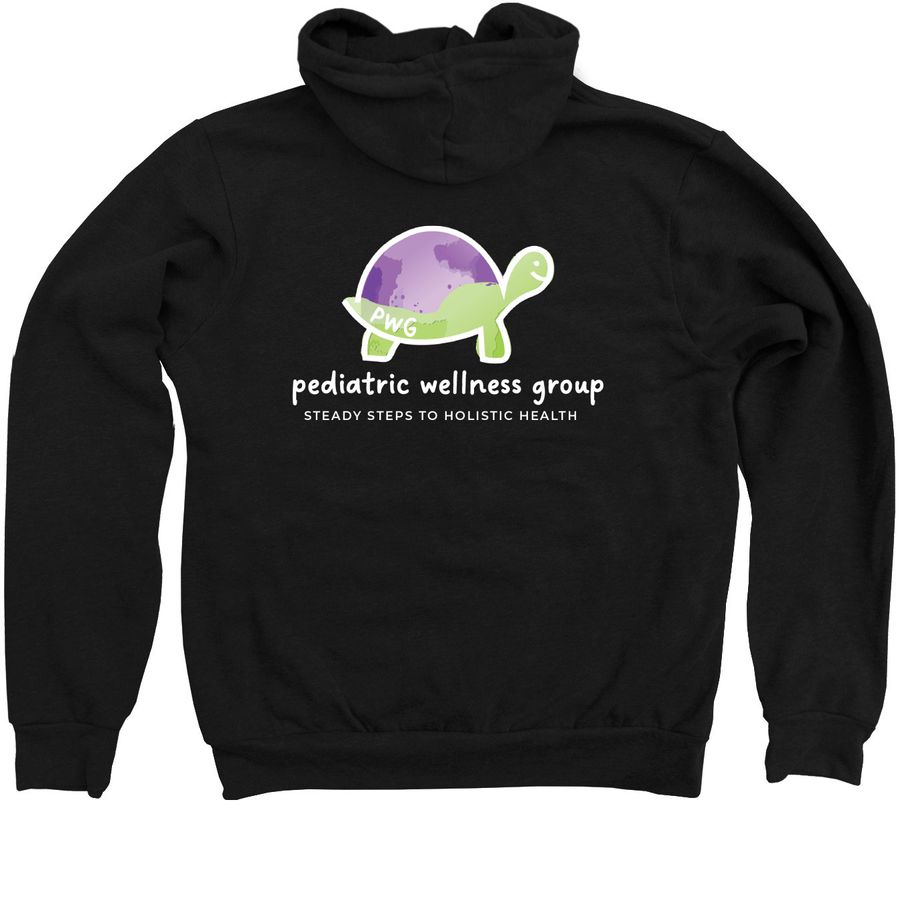 PWG Foundation Fundraiser, a Black Zip Up Hoodie (back-view)
