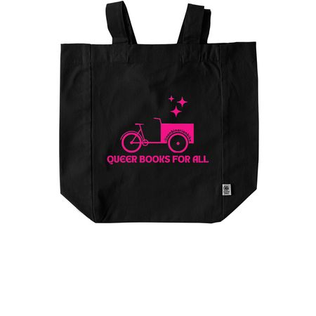 Queer Totes for All, a Black Recycled Cotton Tote Bag