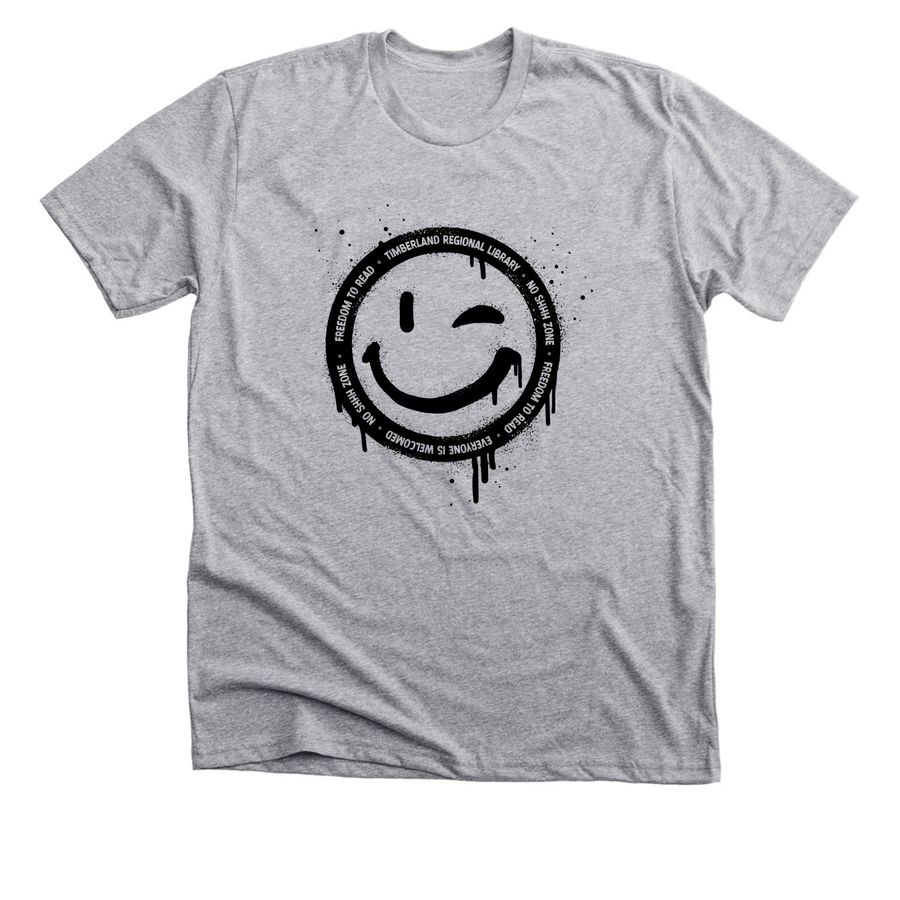 Wink ;) Support Timberland Library, a Athletic Heather Premium Unisex Tee