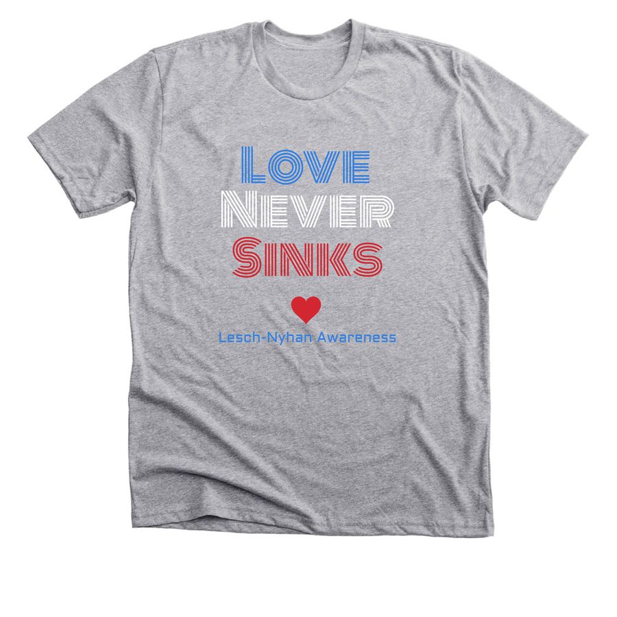 Love Never Sinks, a Athletic Heather Premium Unisex Tee