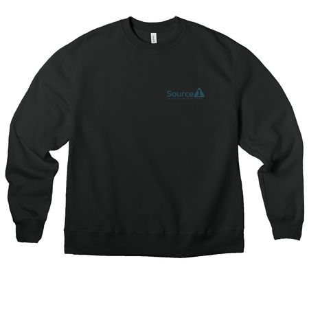 Source 1, a Vintage Black Premium Heavyweight Crewneck Sweatshirt