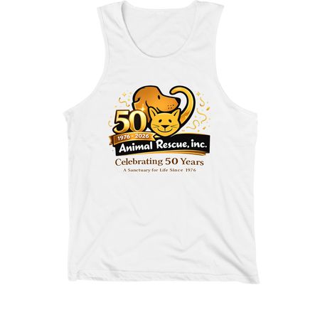50th Anniversary Apparel Fundraiser, a White Premium Cotton Tank