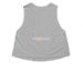 Pilates is metal AF, a Athletic Heather Women's Cropped Racerback Tank (back-view)