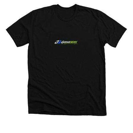 Street Series Hi-Voltage, a Solid Black Blend Premium Unisex Tee (back-view)