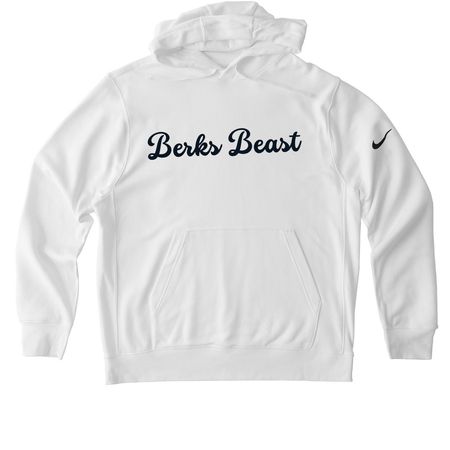 NIKE Cursive Wordmark&nbsp;, a White Nike Club Fleece Pullover Hoodie