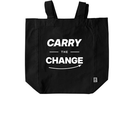 Education in Motion, a Black Recycled Cotton Tote Bag