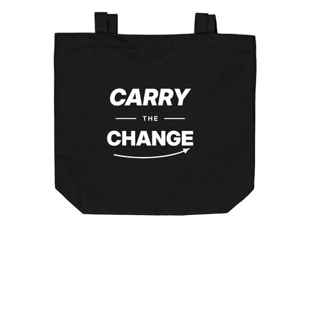 Education in Motion, a Black Organic Cotton Tote Bag
